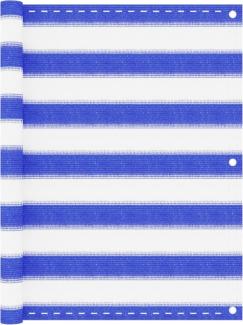 vidaXL Balkon-Sichtschutz Blau und Weiß 75x300 cm HDPE 310884