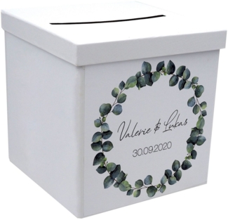 ZauberDeko Geschenkbox Briefbox Kartenbox Hochzeit Eukalyptus Geburtstag Personalisiert