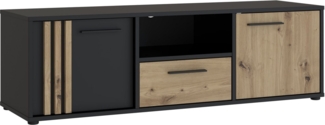 FORTE Lowboard Cardigan TV-Board, TV-Schrank, TV-Board, 2 farbig, Stauraum Kabelführung
