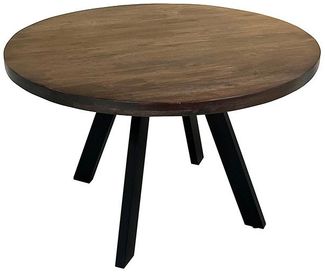 riess-ambiente Esstisch RON CRAFT 120cm taupe-braun – Mango-Massivholz, rund (Einzelartikel, 1-St), Holztisch im Industrial-Look – ideal für Küche oder Essbereich