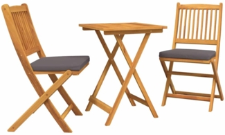 vidaXL Garten Bistro Set 3 pcs Braun Akazie Massivholz 42000952