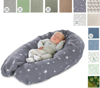 Theraline Das Original Stillkissen inkl. Bezug Melange anthrazit (Bamboo Collection)