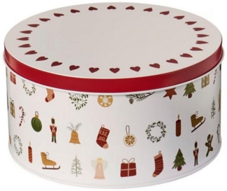 Ib Laursen Geschirr Ib Laursen Gebäckdose mit Weihnachtsmotiven Rund (16,8x9cm)