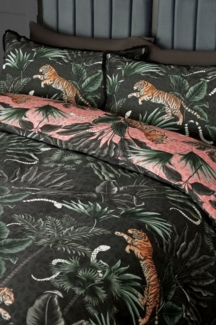 Next Bett-Set Bettbezug und Kissenbezug Tigerdesign mit Fransen, Bezug: Baumwolle