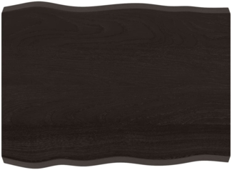 vidaXL Tischplatte 80x60x(2-6) cm Massivholz Behandelt Baumkante 364012