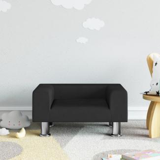 vidaXL Kindersofa Schwarz 50x40x26,5 cm Samt 3196340