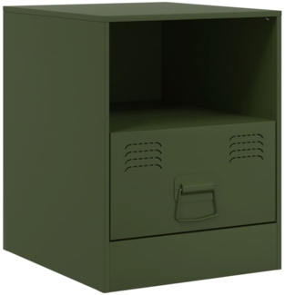 vidaXL Nachttisch Olivgrün 34,5x39x44 cm Stahl 841759