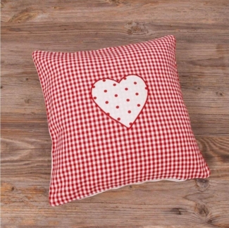 matches21 HOME & HOBBY Kissenbezüge Kissen-Bezug 30x30 cm Landhaus-Stil rot weiß kariert Baumwolle, (1 Stück), Wohnzimmer Kissen-Hülle als Deko-Kissen Zier-Kissen Sofa-Kissen