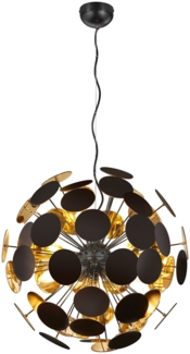 Pendelleuchte mit schwarz goldenem Lampenschirm DISCALGO