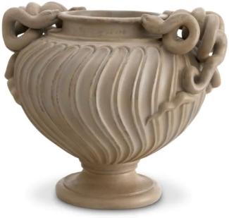 Casa Padrino Luxus Barock Blumentopf Antik Beige H. 48 cm