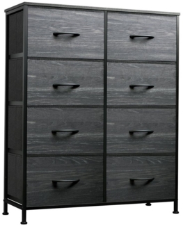 WLIVE Kommode mit 8 Schubladen, Schubladenkommode aus Holz und Metall (30 x 80,5 x 98 cm Kommode Schlafzimmer Wohnzimmer Flur), Schmaler Schrank mit viel Stauraum, Modern & Stabil