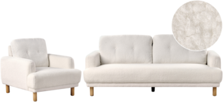 4-Sitzer Sofa Set Bouclé Weiß TUVE