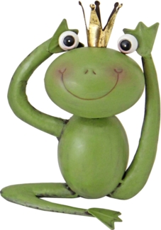TrendLine Dekofigur Frosch Metall 27 x 21 cm grün