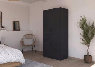 rauch Drehtürenschrank Kleiderschrank Schrank Garderobe MAIKA mit Dekor-Front 2 Schubladen, in verschiedenen Breiten, Höhen, Farben, MADE IN GERMANY