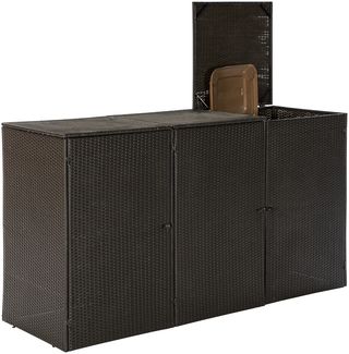 Mülltonnenabdeckung 3er, 240 Liter, braun