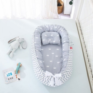 ibettertec Babybett Bettnestchen Kuschelnest Baby 88x53,kuscheliges Babynest, Neugeborene, Nestchen,Babynestchen,Reisebett,Ideal für Neugeborene als Reisebett