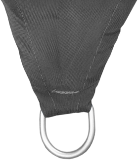 XL Sonnensegel Dreieck 5x5x5m mit Ösen und Nylonschnüren Anthrazit