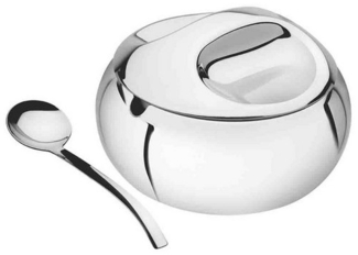 Tramontina Zuckerdose CHÁ E CAFÉ rostfrei, inkl. Löffel, Edelstahl, (1 x Zuckerdose, 1 x Deckel, 1 x Löffel), Spülmaschinenfest, rostfrei