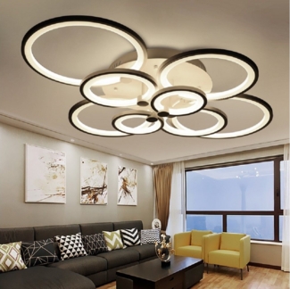Euroton LED Deckenleuchte LED Deckenleuchte Fernbedienung Lichtfarbe/Helligkeit einstellbar, LED fest integriert, mit Fernbedienung kaltweiß-warmweiß, 7000k-3000k stufenlos einstellbar, Nicht zutreffend