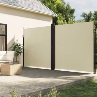 vidaXL Seitenmarkise Ausziehbar Creme 220x600 cm 4004670