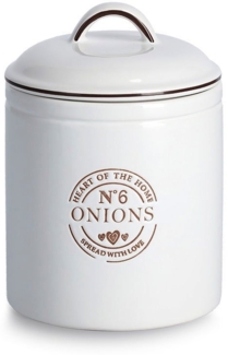 Vorratsdose Onions, weiß - Ø 14,5 x 20 cm