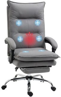 Vinsetto Schreibtischstuhl Schreibtischstuhl mit Wippfunktion, 114-121,5 cm Drehstuhl (Chefsessel, 1 St), Computerstuhl mit Fußstütze