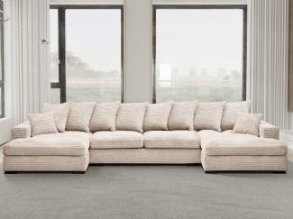 Kaiser Möbel Ecksofa Ecksofa, Sofa U-form, Couch U-form Gabon stoff Zoom, mit Relaxfunktion