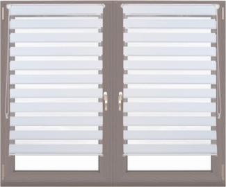 2 x Doppelrollo Klemmfix Weiß 80x150 cm