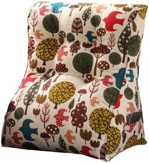 VERCART 'Wald' großes Keilkissen, 100 % Baumwolle bunt, 60 x 25 x 55 cm