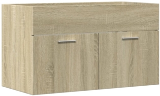 vidaXL Waschbeckenunterschrank Sonoma-Eiche 80x38,5x46cm Holzwerkstoff 856209
