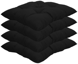 NYVI Stuhlkissen Sitzkissen Genua 4er Set - Dekokissen Sitzauflage für Indoor & Outdoor, Komfortabel & Robust, Gartenstuhlauflagen für 40x40 cm große Stühle
