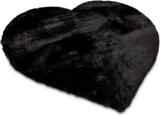 Gino Falcone Fellteppich Kuschelteppich Chiara, herzförmig, Höhe: 30 mm, Kunstfell, Kaninchenfell-Haptik, besonders weicher Langflor