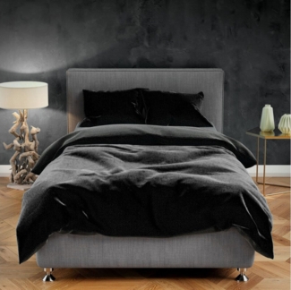 Visaggio Bettwäsche Winter Teddy Plüsch, Fleece, 3 teilig, Flauschig warmes Cashmere Touch, Einfarbig Wende