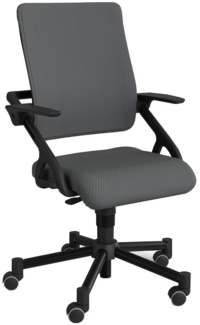 Drehstuhl Tio Black, Stoff, Grau, 58 x 97 x 54 cm
