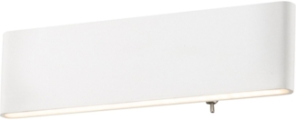 LED Wandleuchte, Metall, Aluminium, Opal, weiß, Schalter