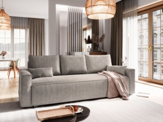 Masseno Sofa MENI mit Schlaffunktion, Schlafsofa, Couch mit Bettkasten