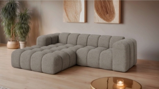 OTTO home Ecksofa KALLIE Design-Sofa mit Wellenunterfederung, Bubble-Optik, 248/186/72cm, moderne Steppung, hoher Sitzkomfort und modernes Design