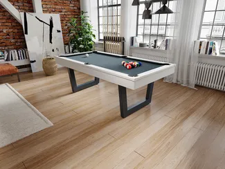 Vente-unique - MELIAN Spiele Indoor Holz, Platte SchwarzBeigeWeiß - B 111,8 cm x H 78,5 cm x L 213,4 cm