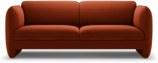Micadoni Sofa Georgia 3-Sitzer Samt Rotbraun