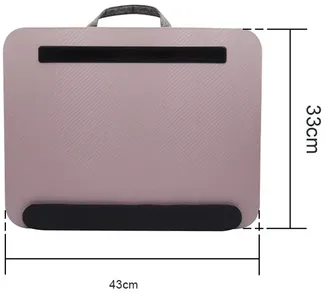ABC Klappbarer Laptop-Tisch / Schreibtisch, MDF / PVC, rosa, H 43 x T 33 x B 5 cm