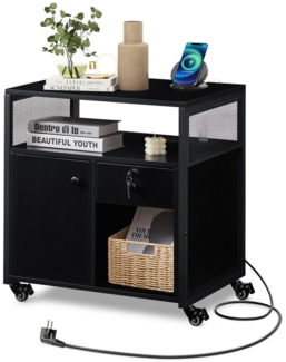 Ofcasa Aktenschrank Rollcontainer Büroschrank (1er Set) offene Fächer, für Dokumente in DIN A4-, Letter-Format