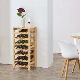 Weinregal Äänekoski 94x47x29 cm Bambus Natur [en. casa]