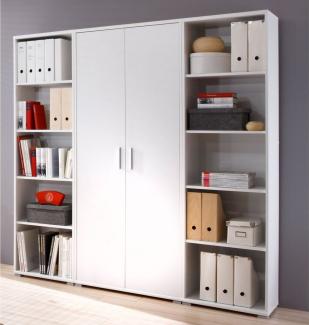 Büro-Set >Clermont< in Weiß - 184x186x35cm (BxHxT)