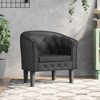 vidaXL Clubsessel Schwarz Kunstleder 356457