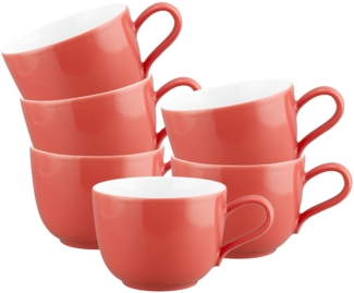 Seltmann Weiden Liberty Pure Colors Kaffeetasse 260 ml 6er Set Flamingo Red - DS