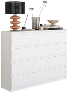 Furnica Kommode 8 Schubladen, Sideboard, Schubladenschrank Breite 120cm Höhe 92cm