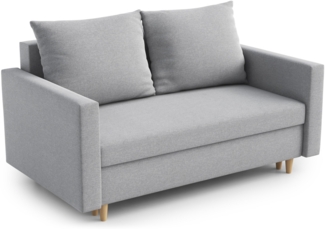 AX LIVING Sofa Modern Shurton 155 cm Hellgrau – Stilvolle 2-Sitzer