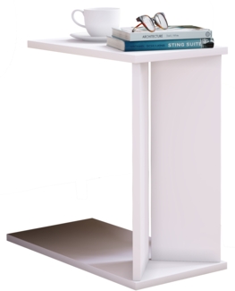 VCM Beistelltisch & Couchtisch Nachto 919240 Weiß H. 49 x B. 25 x T. 50 cm