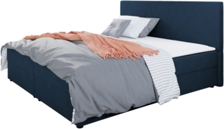 Boxspringbett 'Wirig III' Blau 140x200 cm