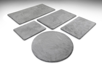 Wecon home Basics Badematte Emil, Höhe 25 mm, Polyester, rund, waschbar, rutschfest, strapazierfähig, pflegeleicht und super weich